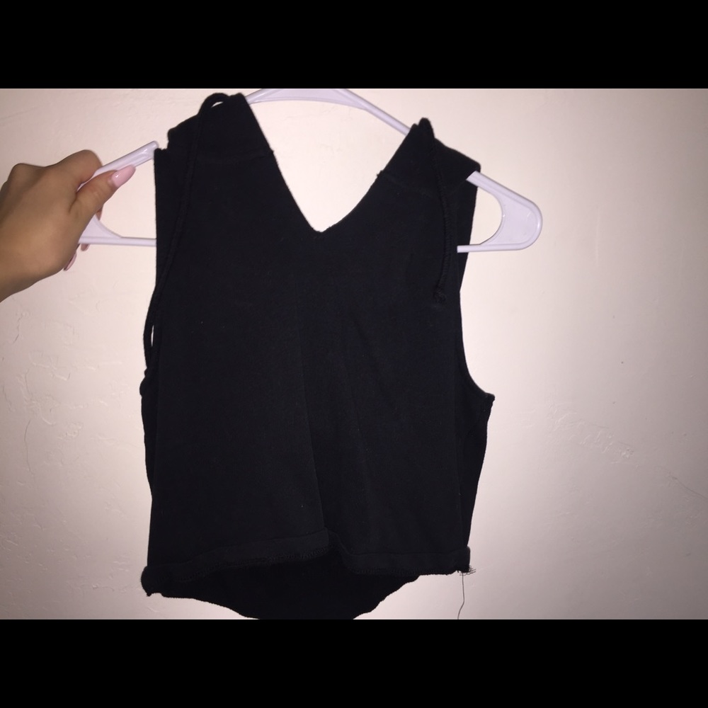 Croptop vest hoodie